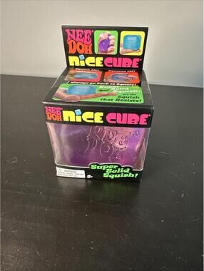 Nee Doh Nice Cube!- Super Solid Squish! PURPLE - Brand New/Factory Sealed!